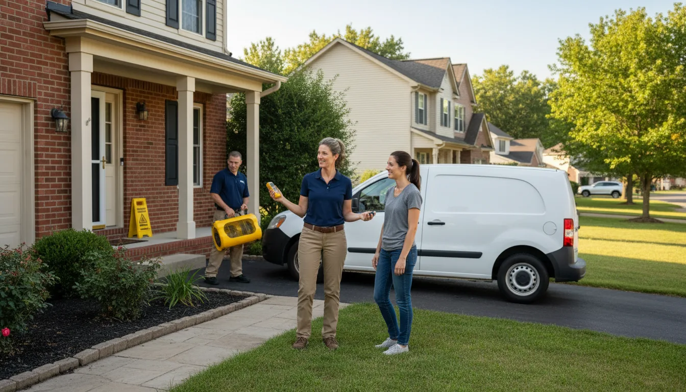 Residential water damage restoration in Orient, IL